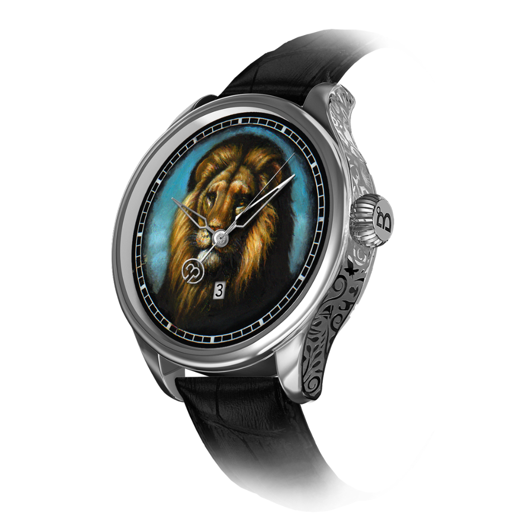 Hand Painted Majestic King Tsavo Edition The Only One REF. 24411 B360 Watch