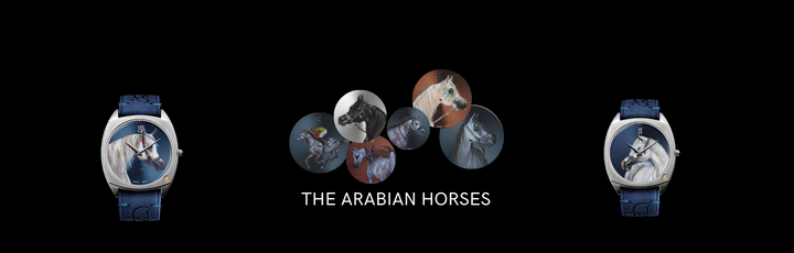 B360 collection of horses' artistic paintings was made with attention to the most minor details to showcase the ‘one-of-a-kind’ shape of the head, and high tail carriage as the Arabian horses happen to be one of the most popular breeds in the world.