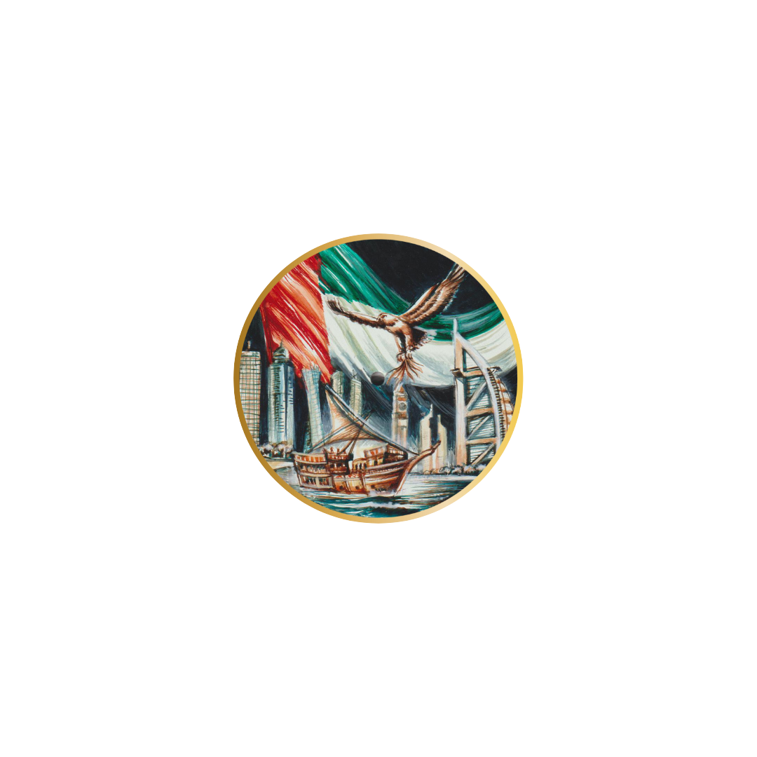 B360 Hand-Painted UAE heritage falcon timepiece Dial