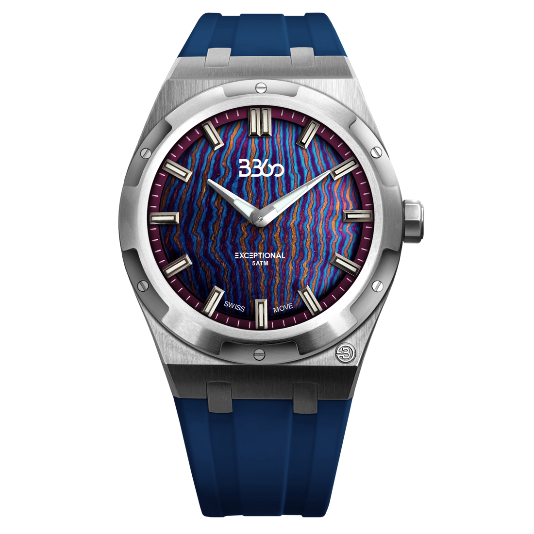 b360 Swiss luxury watch with a unique Timascus dial