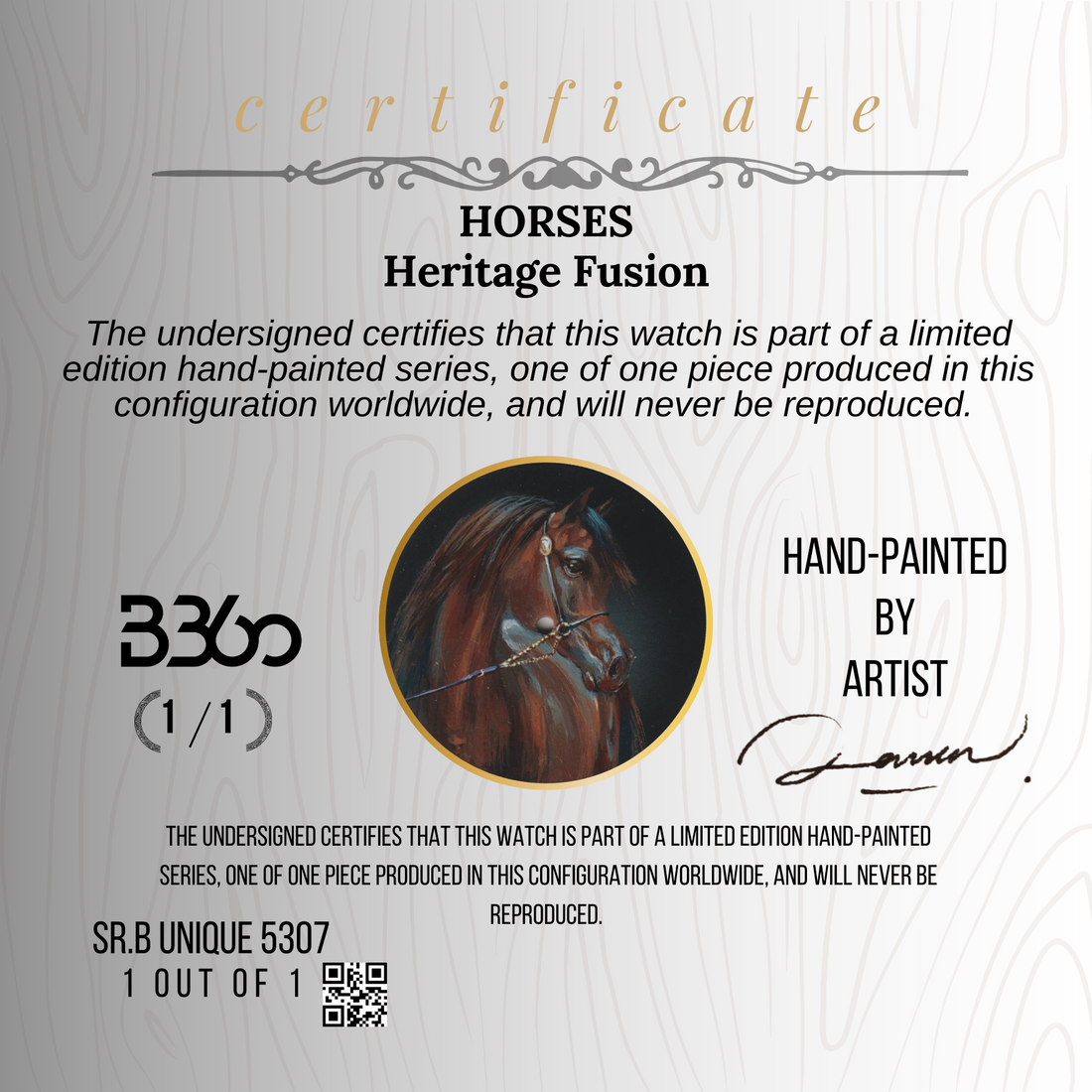 B360-unique-Wadee Al Shaqab-Hand painted-Horse- SR. 5307 (1 out of 1)