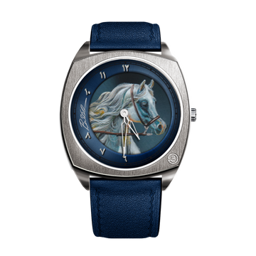 B360 hand-painted watch 'Jawad', unique piece inspired by Sultan Murad IV's steeds, symbolizing Ottoman power and elegance.