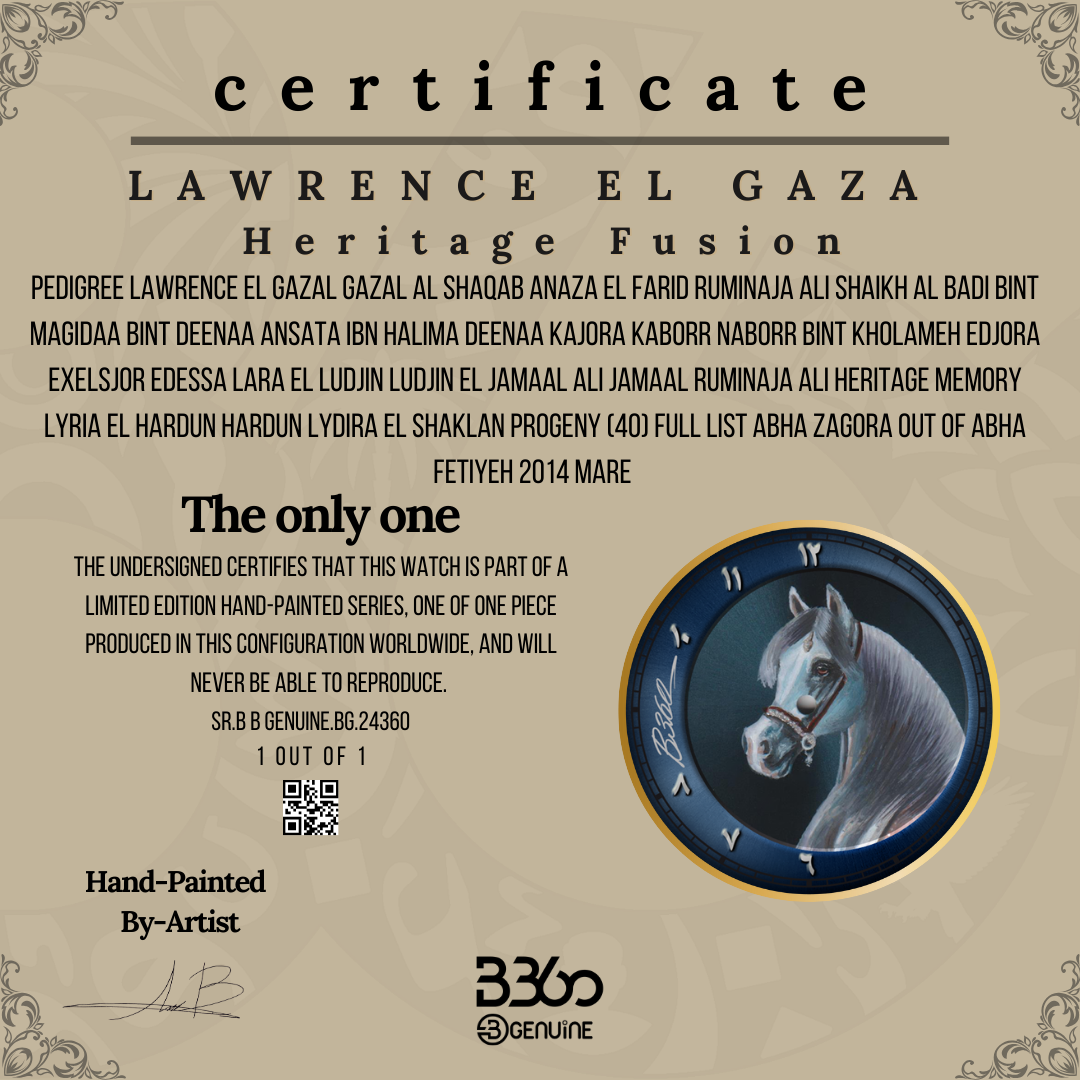 B360-HAND-PAINTED-LAWRENCE EL GAZAL-BG.2018 ( 1 OUT OF 1 )