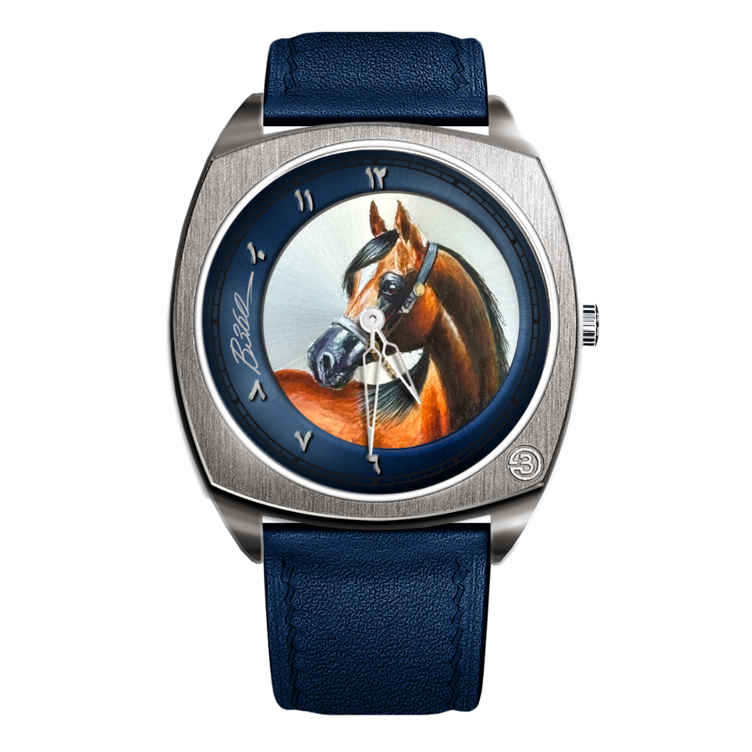 B360 Hand-Painted Radhee Al Shaqab – The Only One, BG 2032 – A Unique Timepiece Showcasing Exquisite Handcrafted Artistry, Celebrating the Grace, Strength, and Legacy of the Arabian Horse in a Timeless Design.