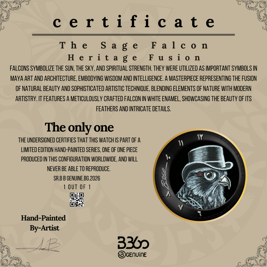 B360-HAND-PAINTED-The Sage Falcon-BG.2026 ( 1 OUT OF 1 )