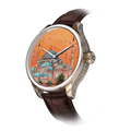 B360-WATCHES.B360-WATCHES.Hagia Sophia Sunset Edition' watch captures the stunning architectural beauty of the Hagia Sophia Mosque in Istanbul, Turkey, against a breathtaking sunset backdrop, with flying birds in the sky.