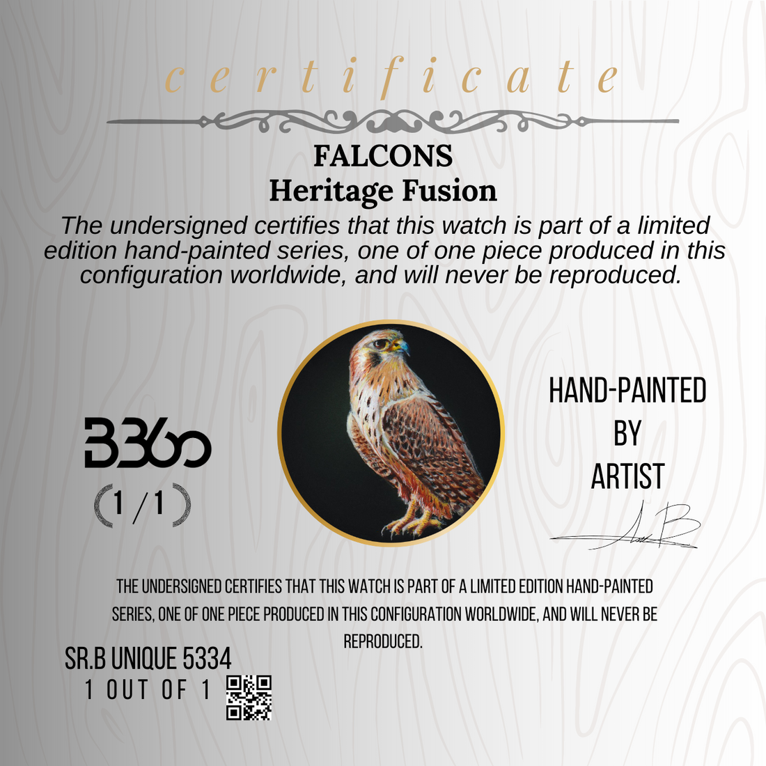 B360-unique-Hand painted-Falcons- SR. 5334 (1 out of 1)