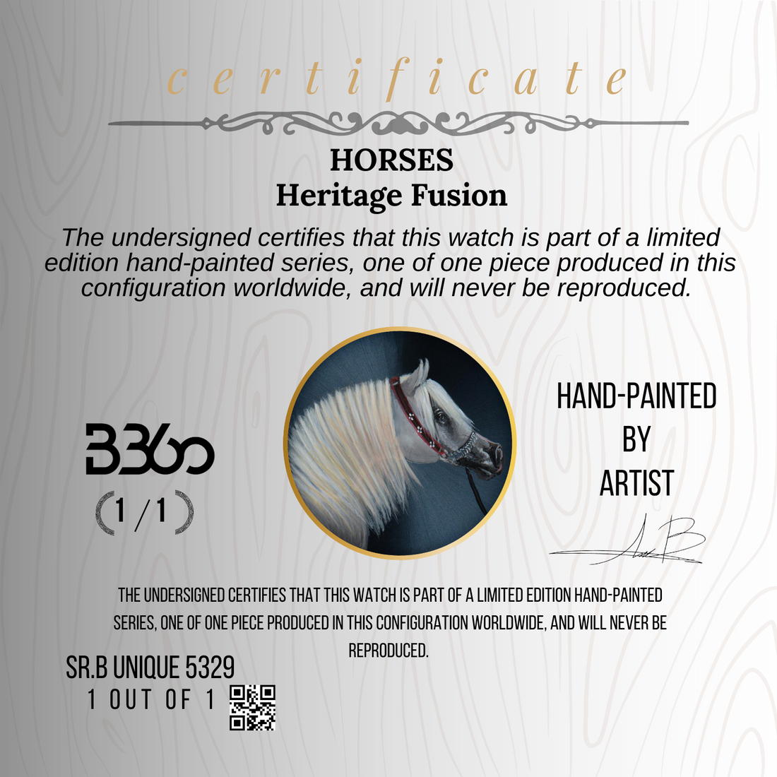 B360-unique-Hand painted-Horse- SR. 5329 (1 out of 1)