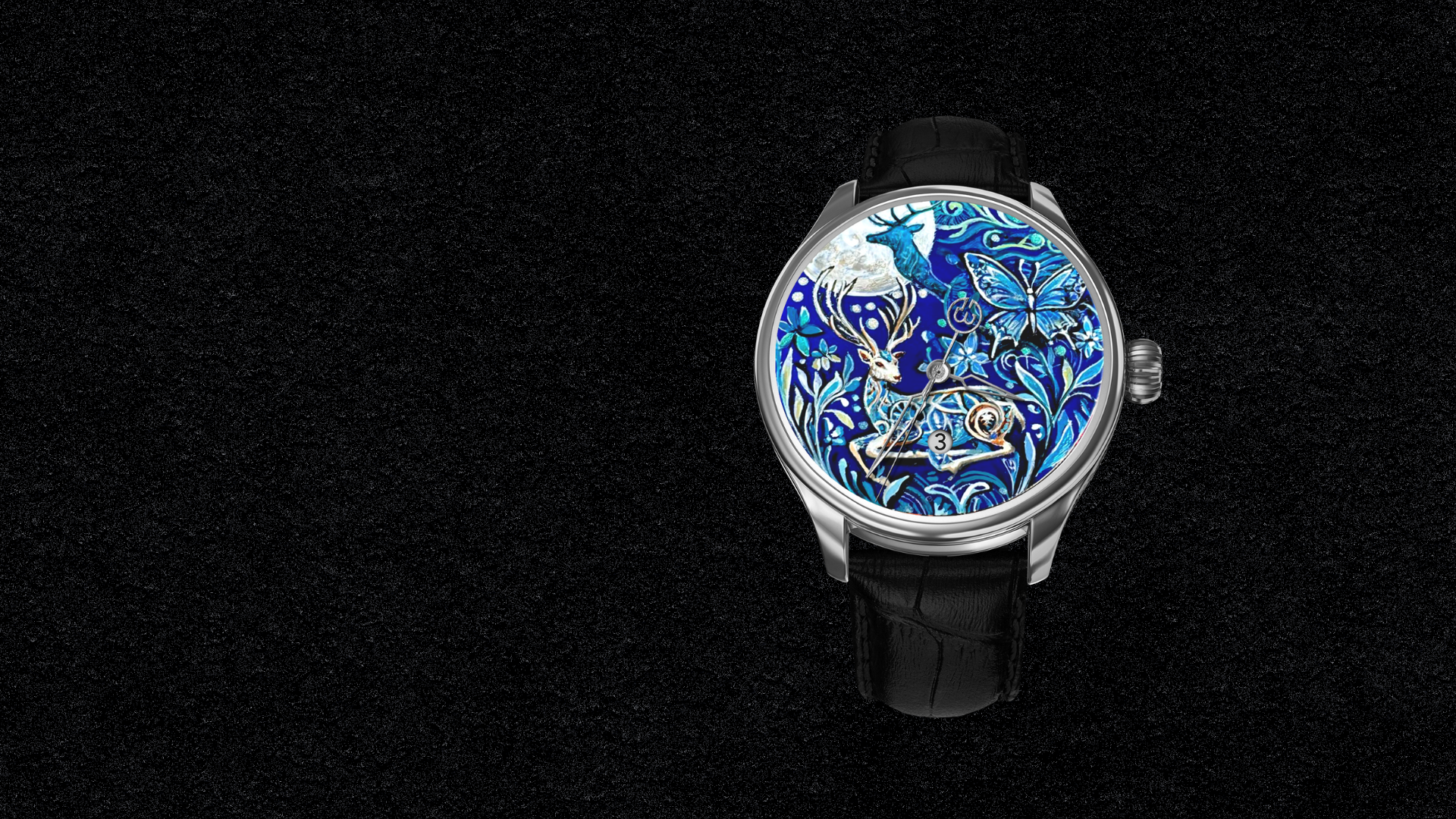 B360-Hand-Painted - Blue Enchant - The Only One - REF. BU-S0164