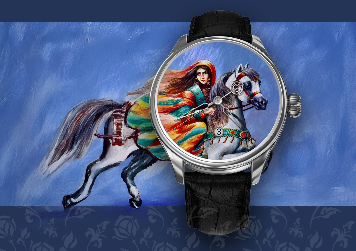 Hand Painted Art of Qays and Layla – Unique Collectible – Ref. BU0884