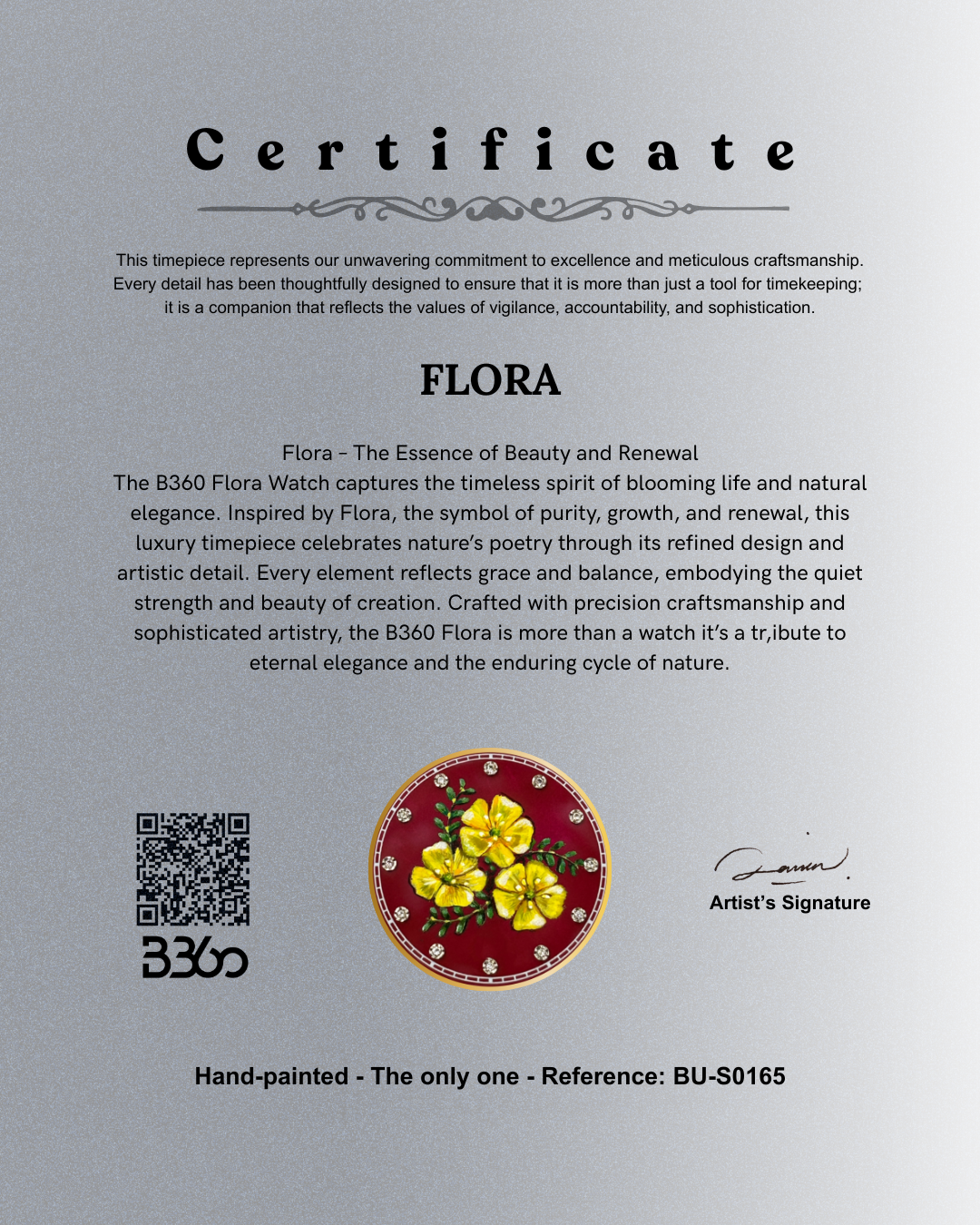 Hand Painted - Flora - The Only One - REF. BU-S0165