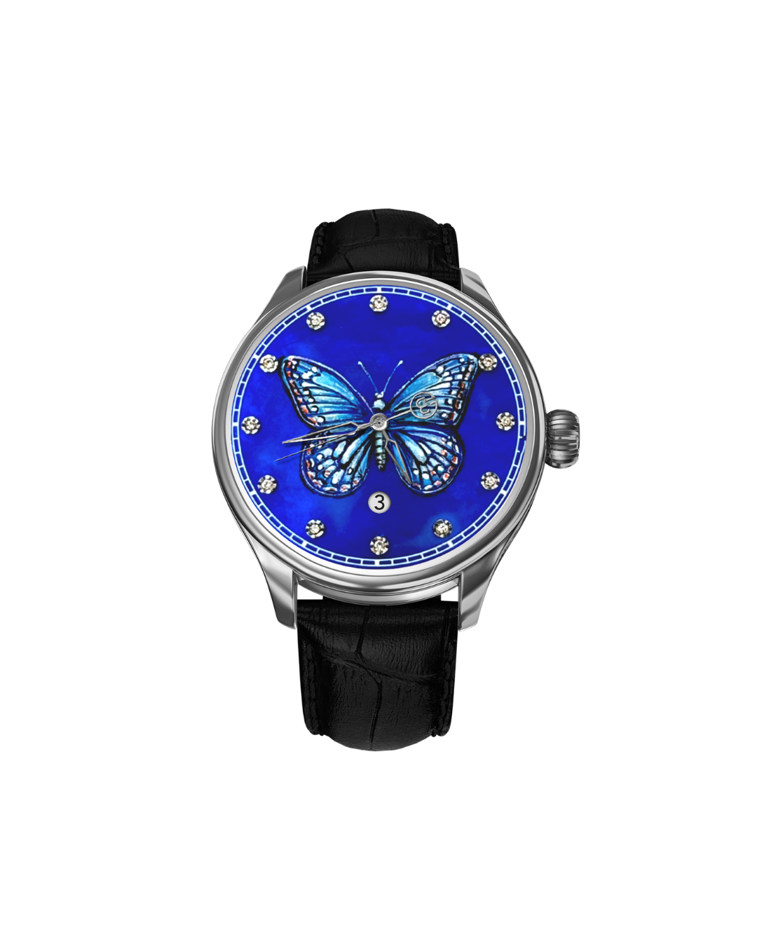 B360 hand-painted Azura a unique wristwatch limited 1/1