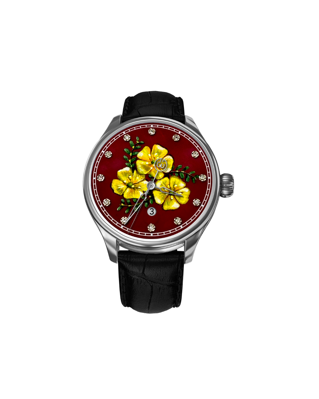 B360 hand-painted Flora women’s Swiss timepiece 1/1