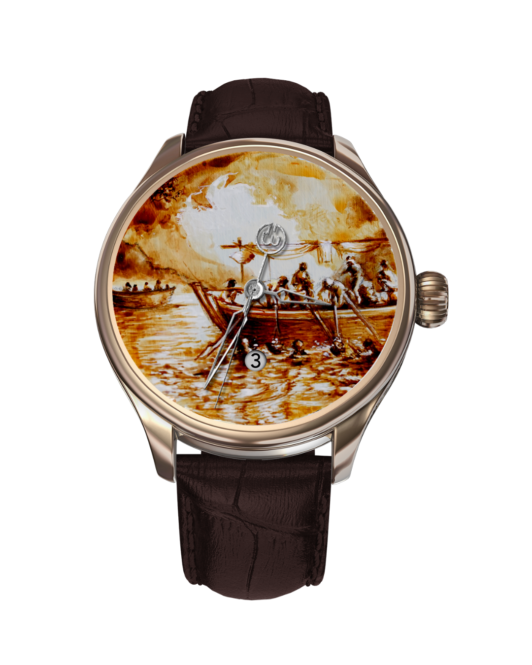 B360 Pearl Divers watch with hand-painted diver artwork.