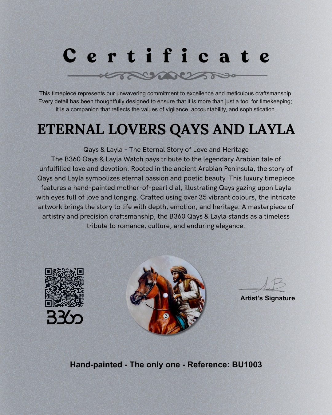 Eternal Lovers Qays and Layla – Handcrafted Masterpiece – Ref. BU0893