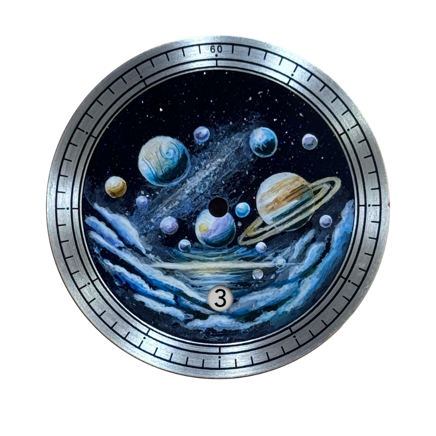 The design shines with artistic touches that highlight the beauty of stars and the harmony of planets, making the watch more than just a timekeeping tool but a masterpiece that reflects the enchantment and mystery of the cosmos.