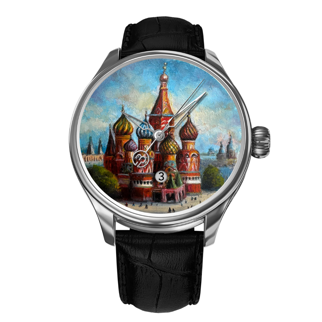  Hand-Painted Iconic St. Basil's Cathedral – The Only One, Reference 24457. A Unique B360 Watch Showcasing the Architectural Grandeur of St. Basil's Cathedral, Capturing Its Timeless Beauty, History, and Cultural Significance.