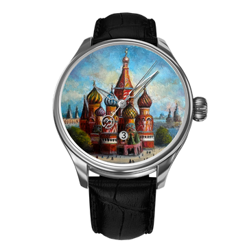  Hand-Painted Iconic St. Basil's Cathedral – The Only One, Reference 24457. A Unique B360 Watch Showcasing the Architectural Grandeur of St. Basil's Cathedral, Capturing Its Timeless Beauty, History, and Cultural Significance.