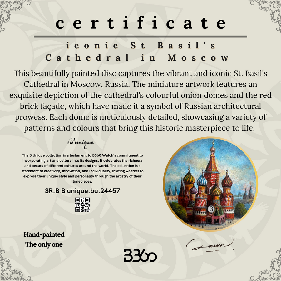 Hand Painted Iconic St. Basil's Cathedral - The Only One - REF 24457