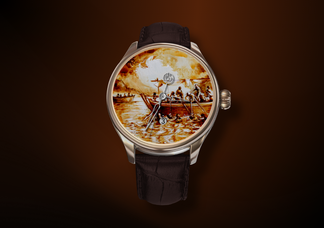 B360 B Unique 41mm Hand-Painted Watch – 1 of 1 Limited Edition luxury timepiece with artistic dial