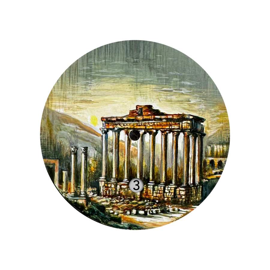 Hand Painted - Pillars of Glory and Eternity- Baalbek- The Only One - Reference 24476