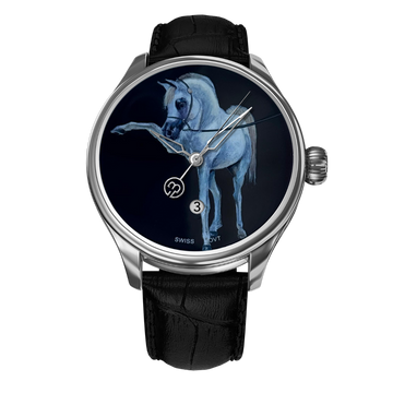 Hand-Painted Moniscione – The Only One, Reference 24463. A Unique B360 Watch Showcasing Exquisite Artistry, Featuring the Legendary Moniscione, Symbolizing Strength, Mystery, and Timeless Elegance.