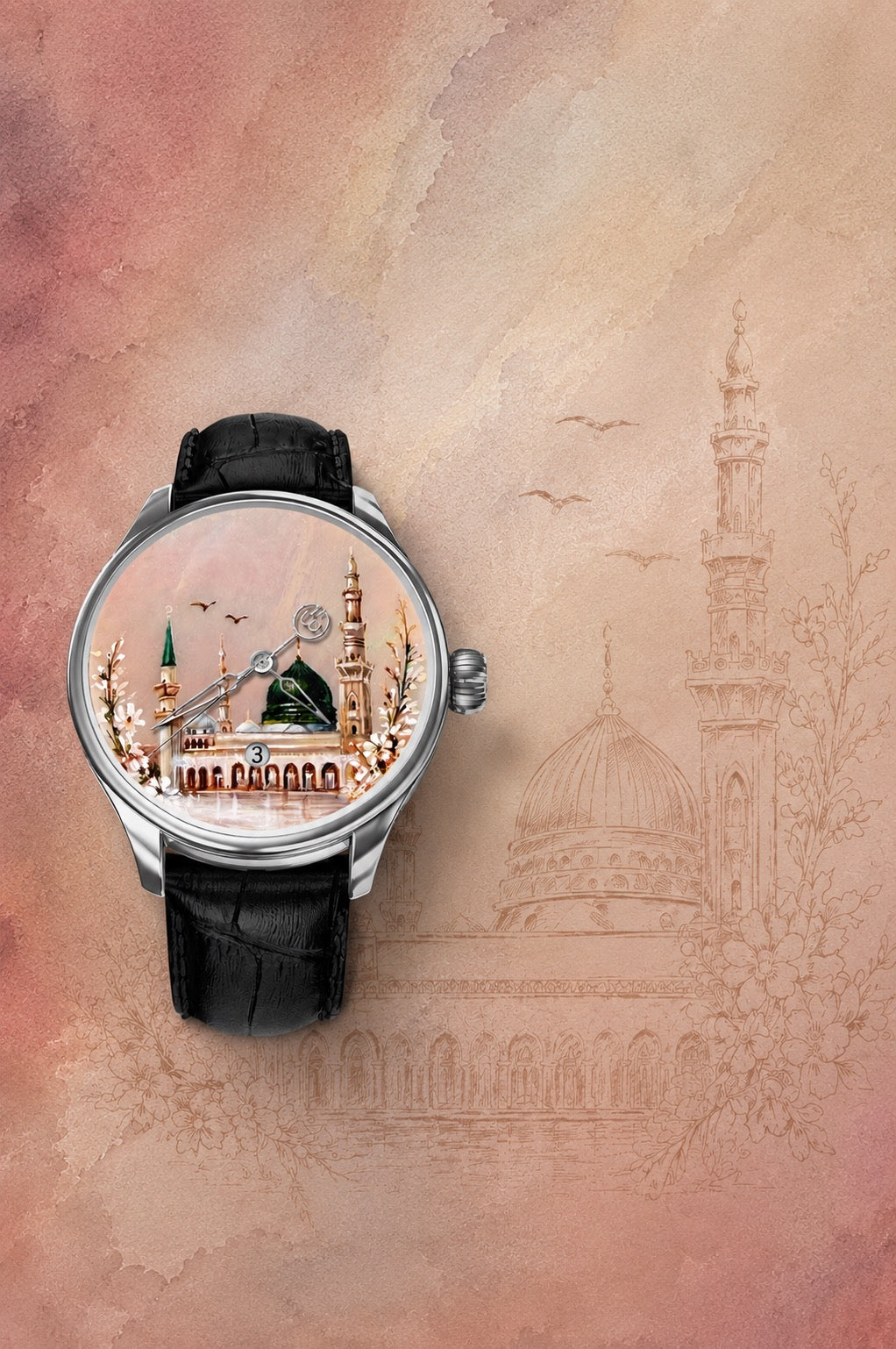Hand painted - Noor Al Madina -36mm- REF. BU-S1006