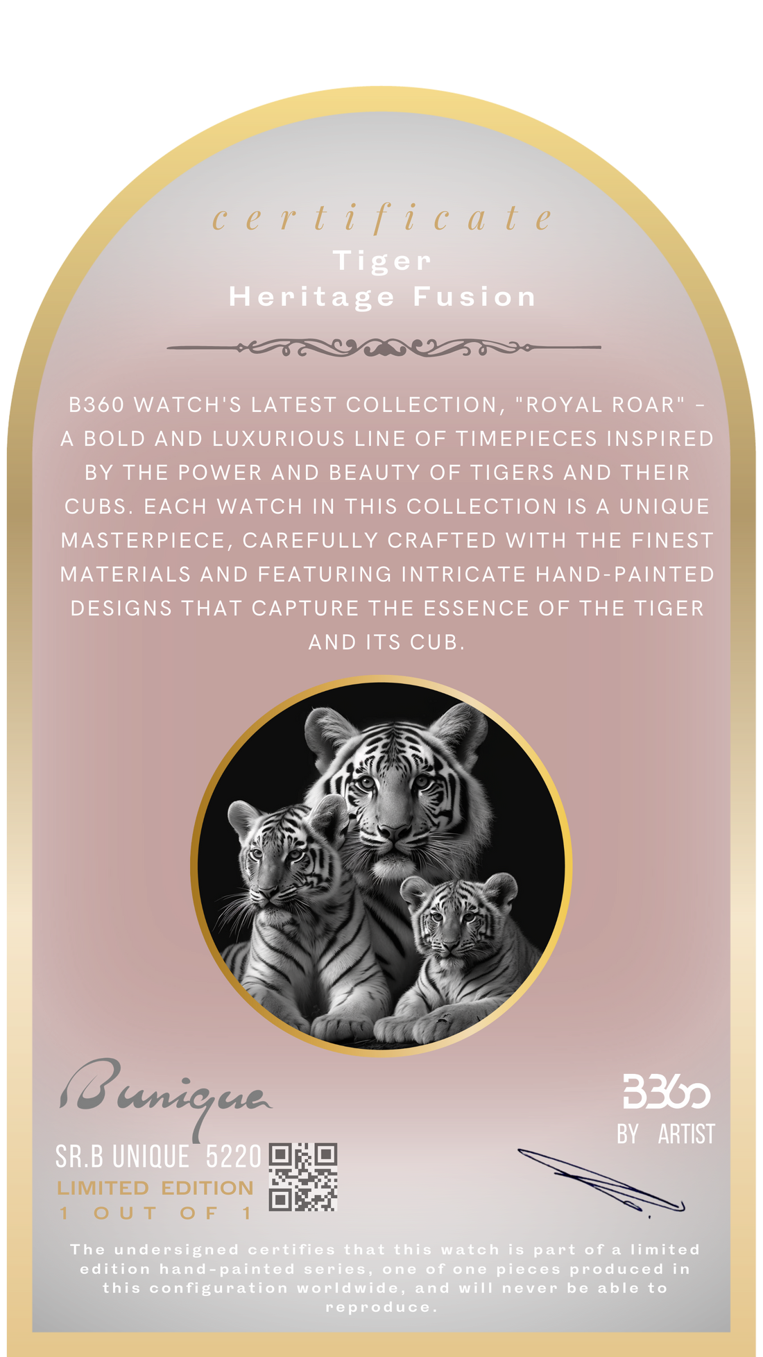 B360 Watch's Royal Roar: A Collection of Bold and Luxurious Tiger and Tiger Cub Watches