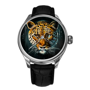 A collection of hand-painted watches from B360, each featuring a unique design. The dials showcase expert brush and color techniques, depicting mythical creatures and ancient symbols. These one-of-a-kind designs reflect the individuality and personality of their wearer.