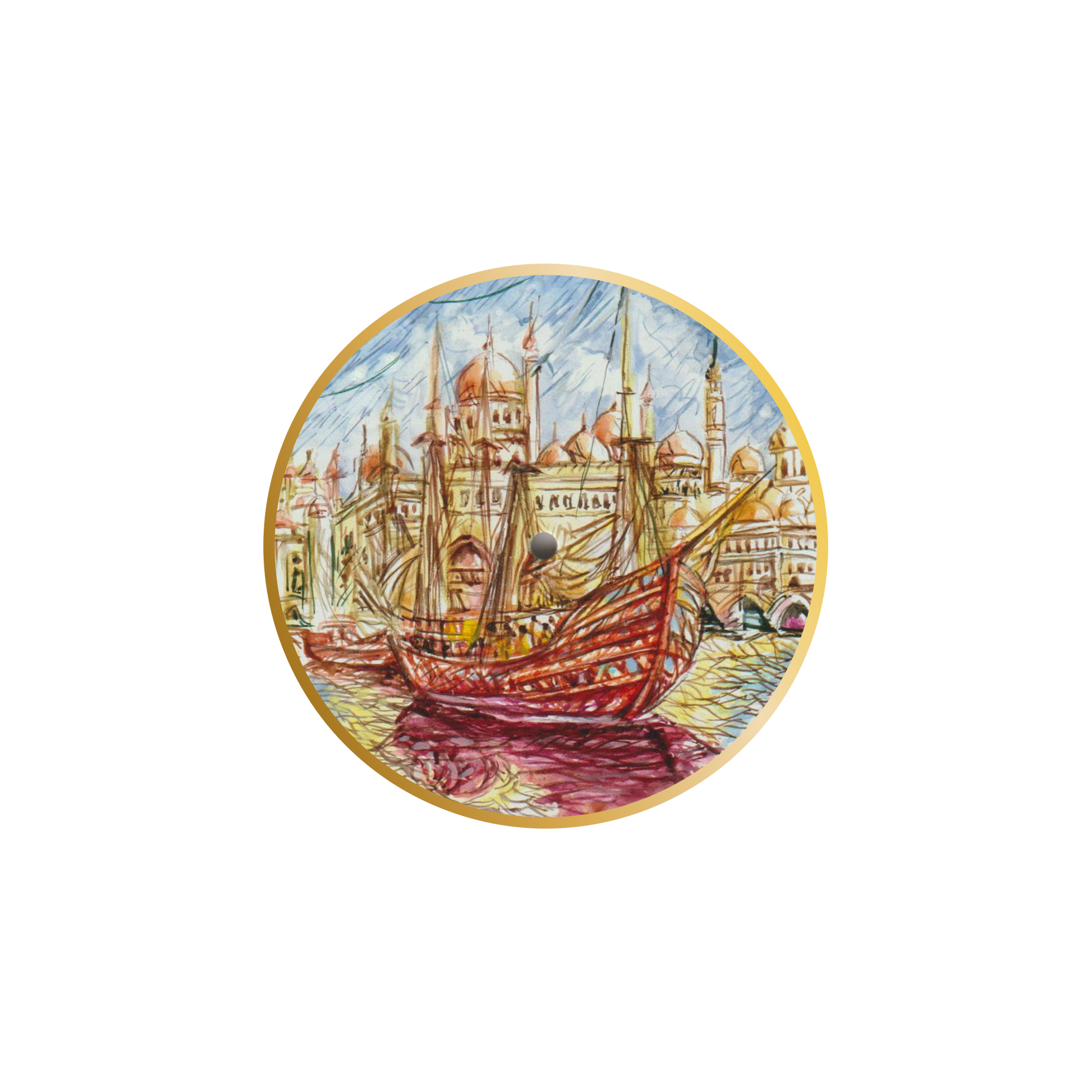 An exquisite artistic depiction of an Andalusian ship from a bygone era, showcasing elegance and beauty. B360 masterpiece reflecting the prosperity and spirit of Andalusian civilization