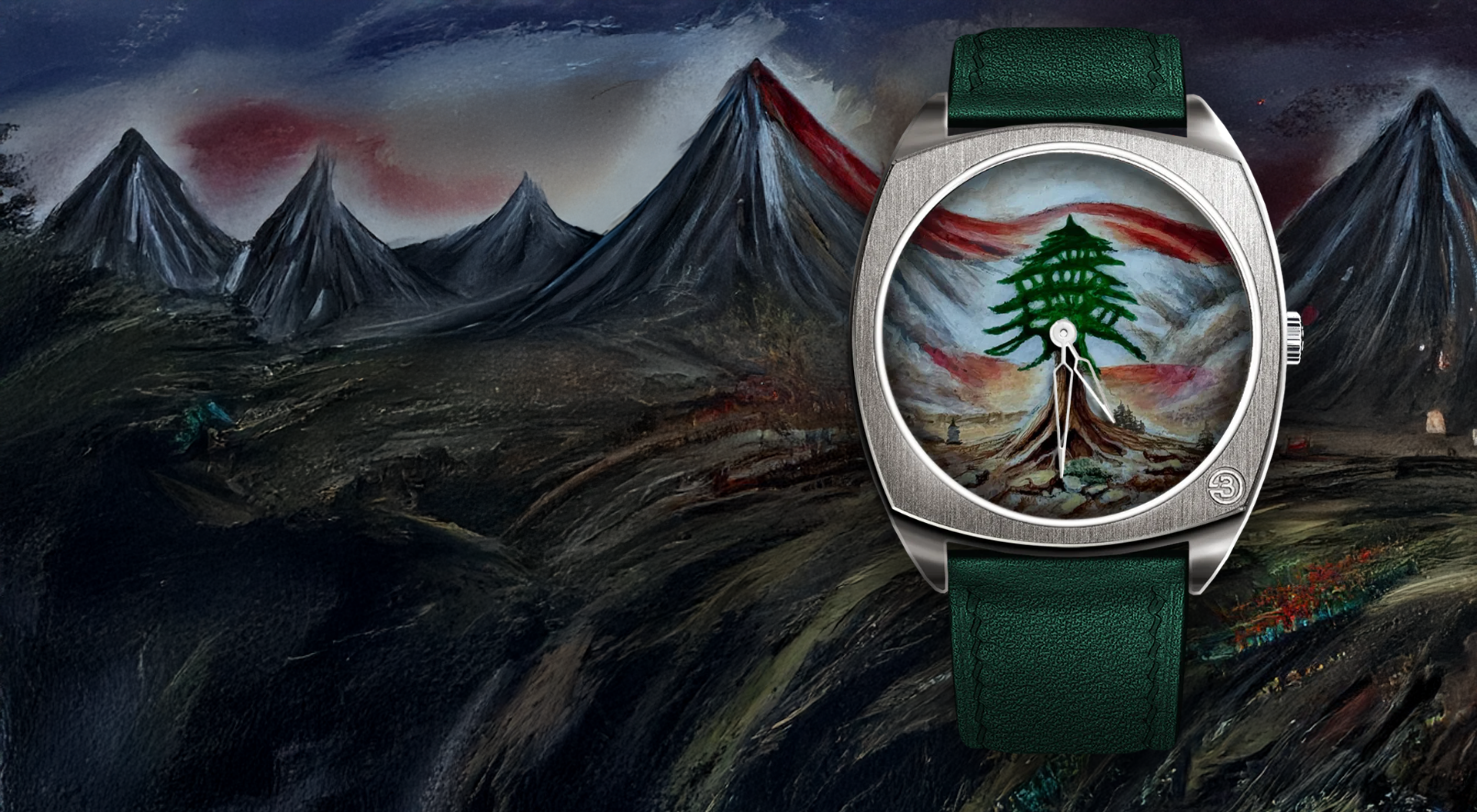 Hand Painted Cedar of Lebanon - The Only One - BG.2050