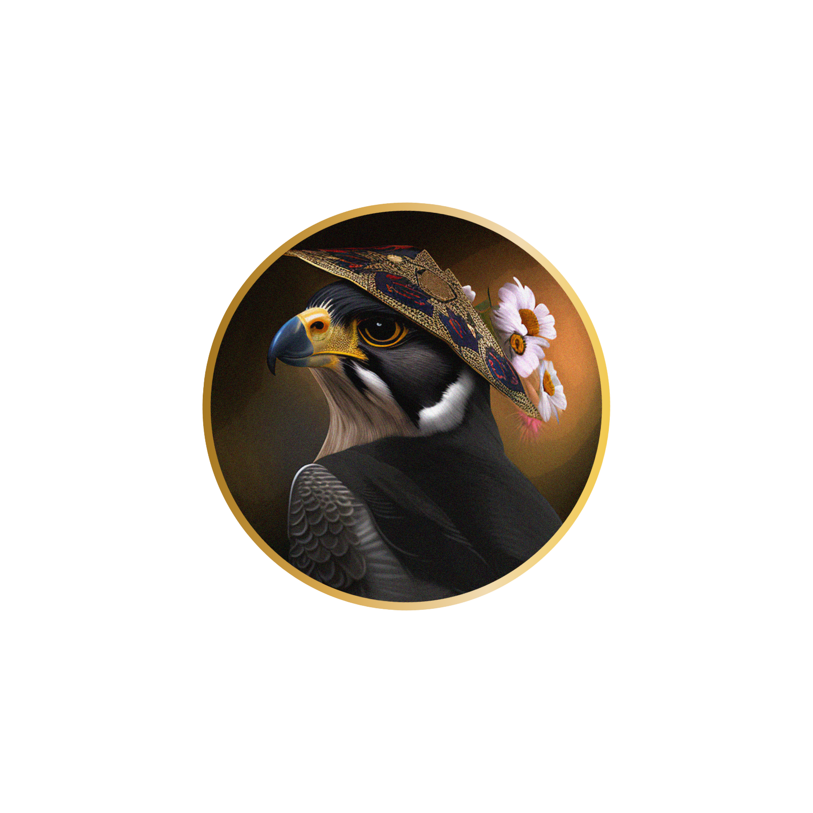 A one-of-a-kind watch from the B360 B Unique falconry  Collection featuring a stunning hand-painted design of falcons