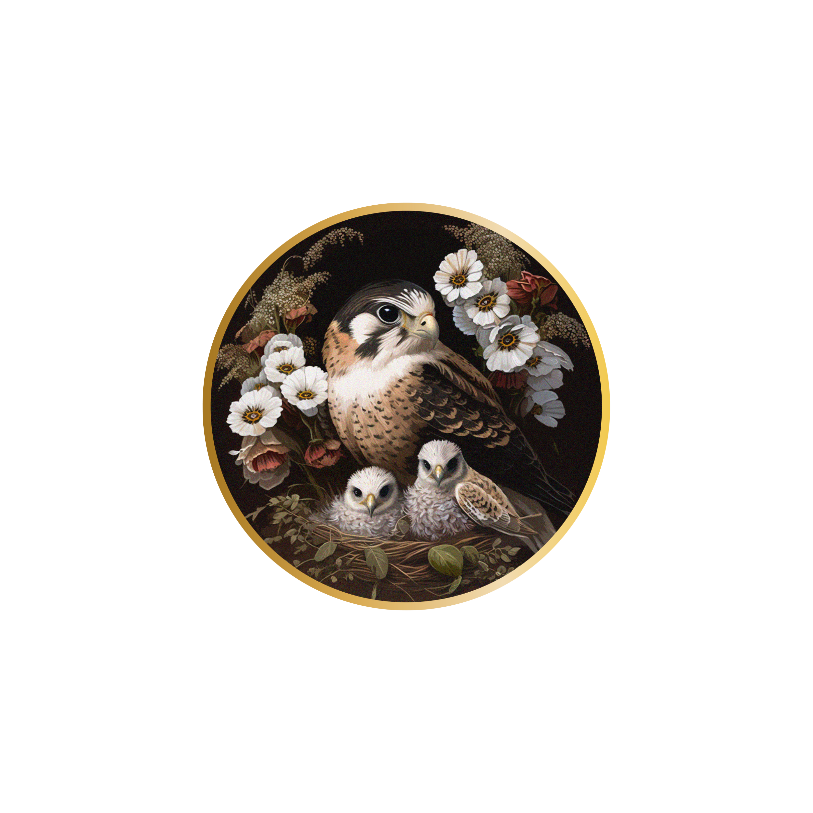 A one-of-a-kind watch from the B360 B Unique falconry  Collection featuring a stunning hand-painted design of falcons