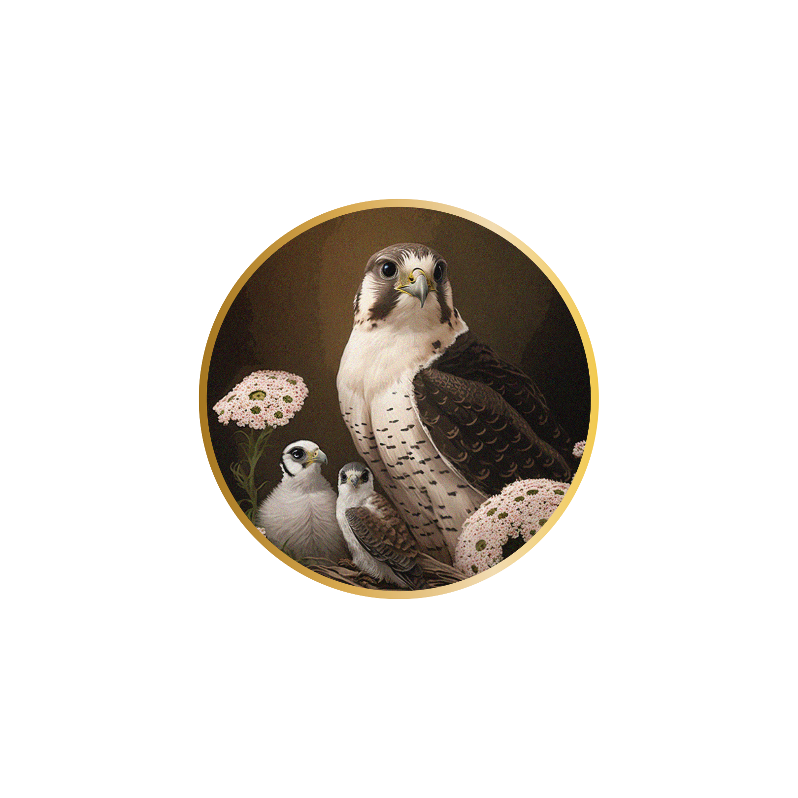 A one-of-a-kind watch from the B360 B Unique falconry  Collection featuring a stunning hand-painted design of falcons