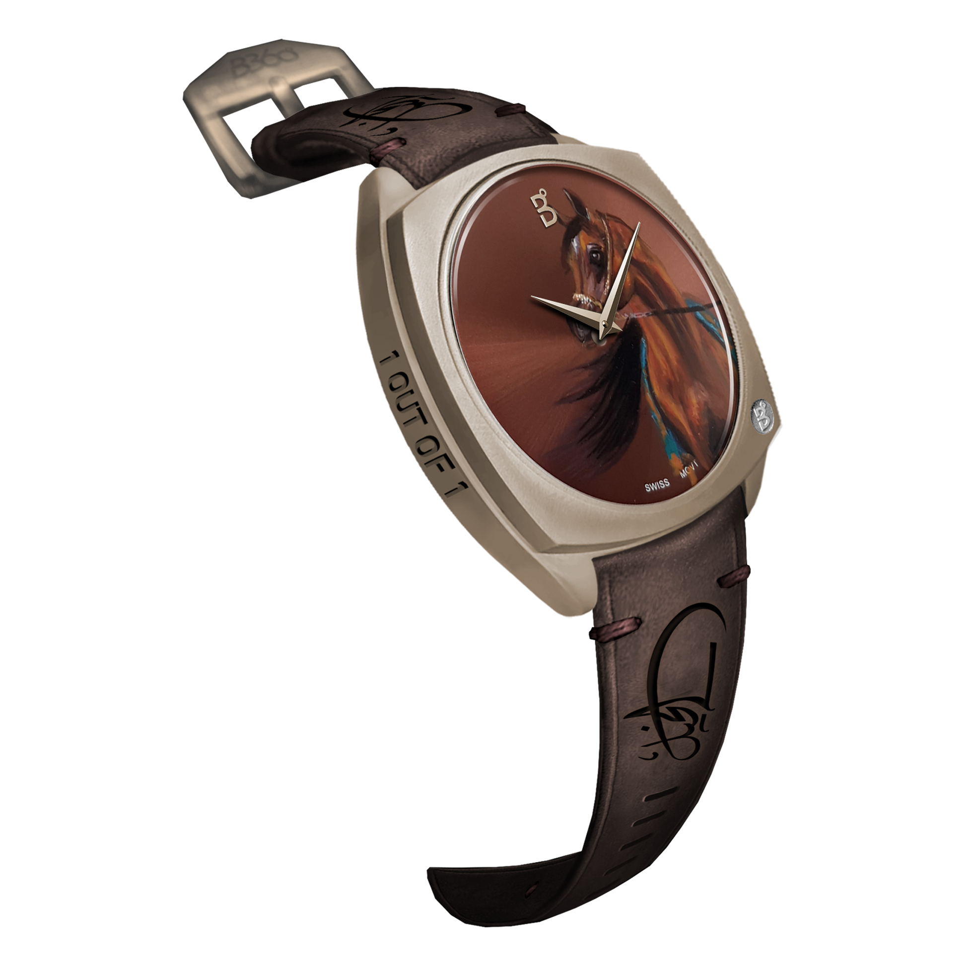 B360-Watches-We have created over 70 hand painted watches, one for each horse. Each watch comes with a signed certificate by our artists and marked as 1 out of 1. Check out our Arabian Horses collections. 