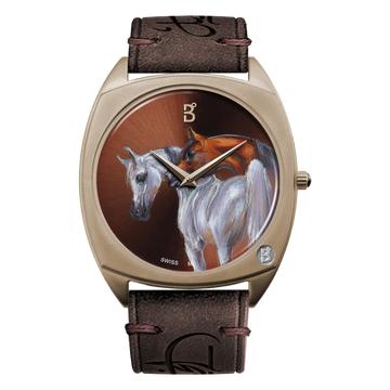 B360-Watches-We have created over 70 hand-painted watches, one for each horse. Each watch comes with a signed certificate by our artists and is marked as 1 out of 1. Check out our Arabian Horses collections.  